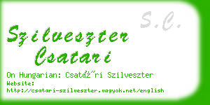 szilveszter csatari business card